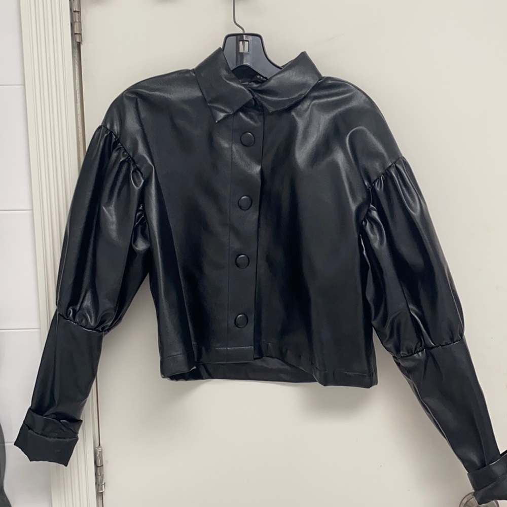 Brand NEW Beulah black leather jacket! (Size M/L)